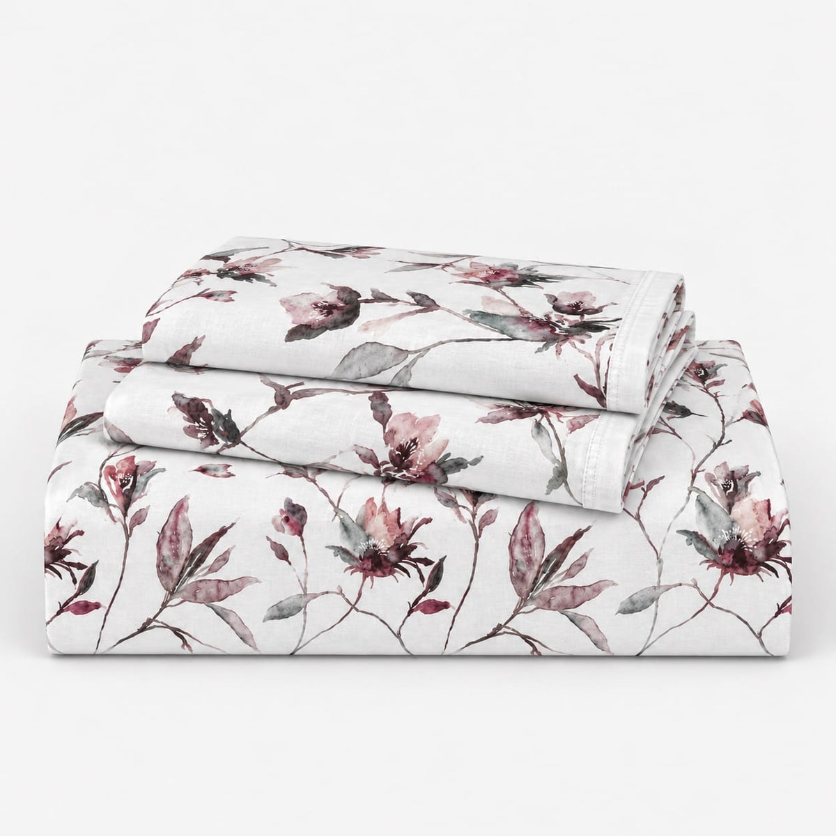 Fritillaria Plum Branch Floral Tencel Jacquard Bed Sheet - Home Artisan