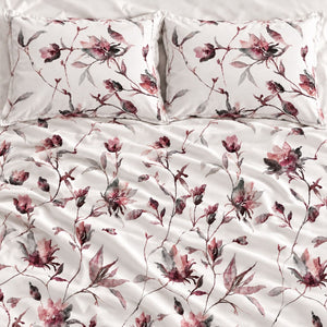 Fritillaria Plum Branch Floral Tencel Jacquard Bed Sheet - Home Artisan