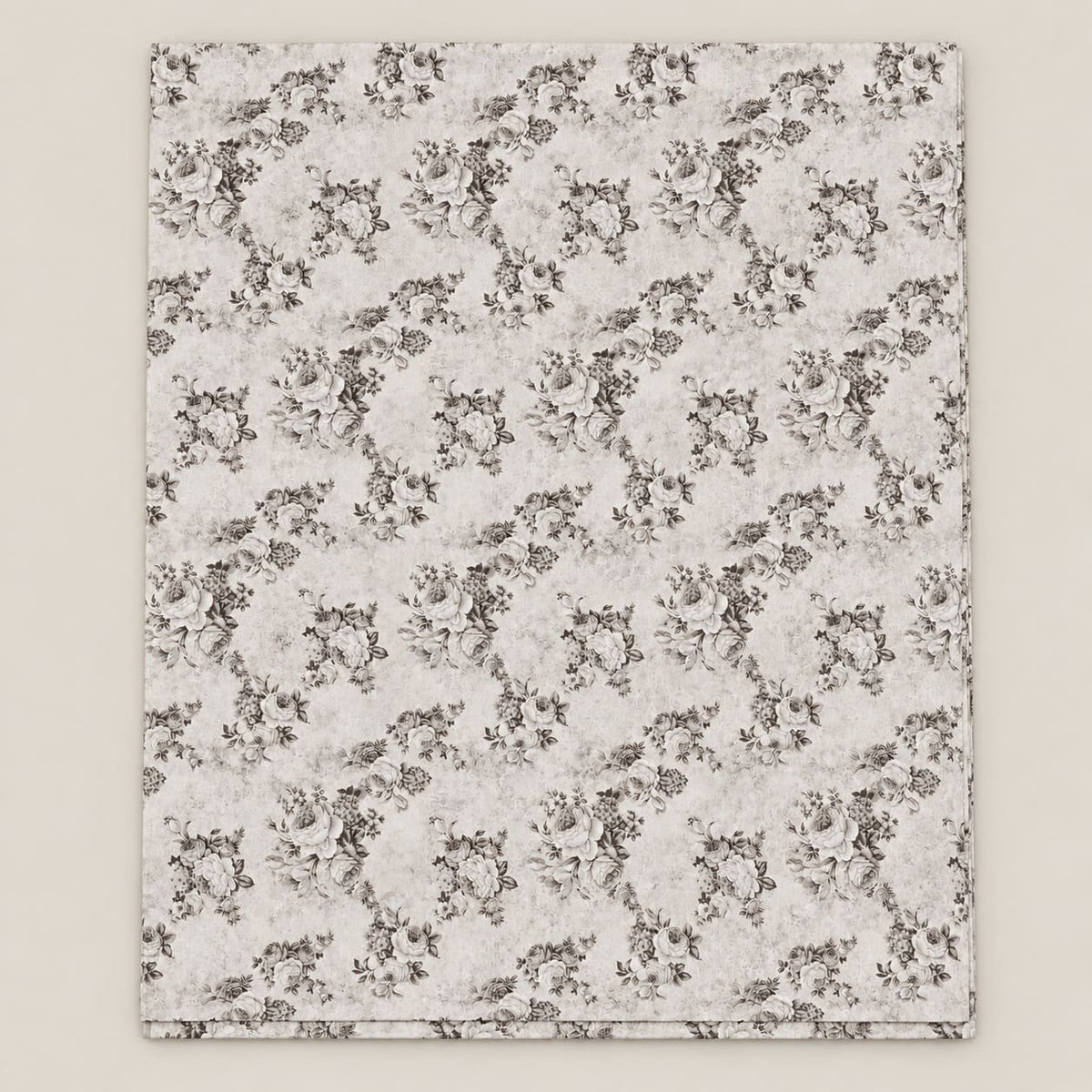 Dianthus Taupe Vintage Floral Tencel Jacquard Bed Sheet - Home Artisan