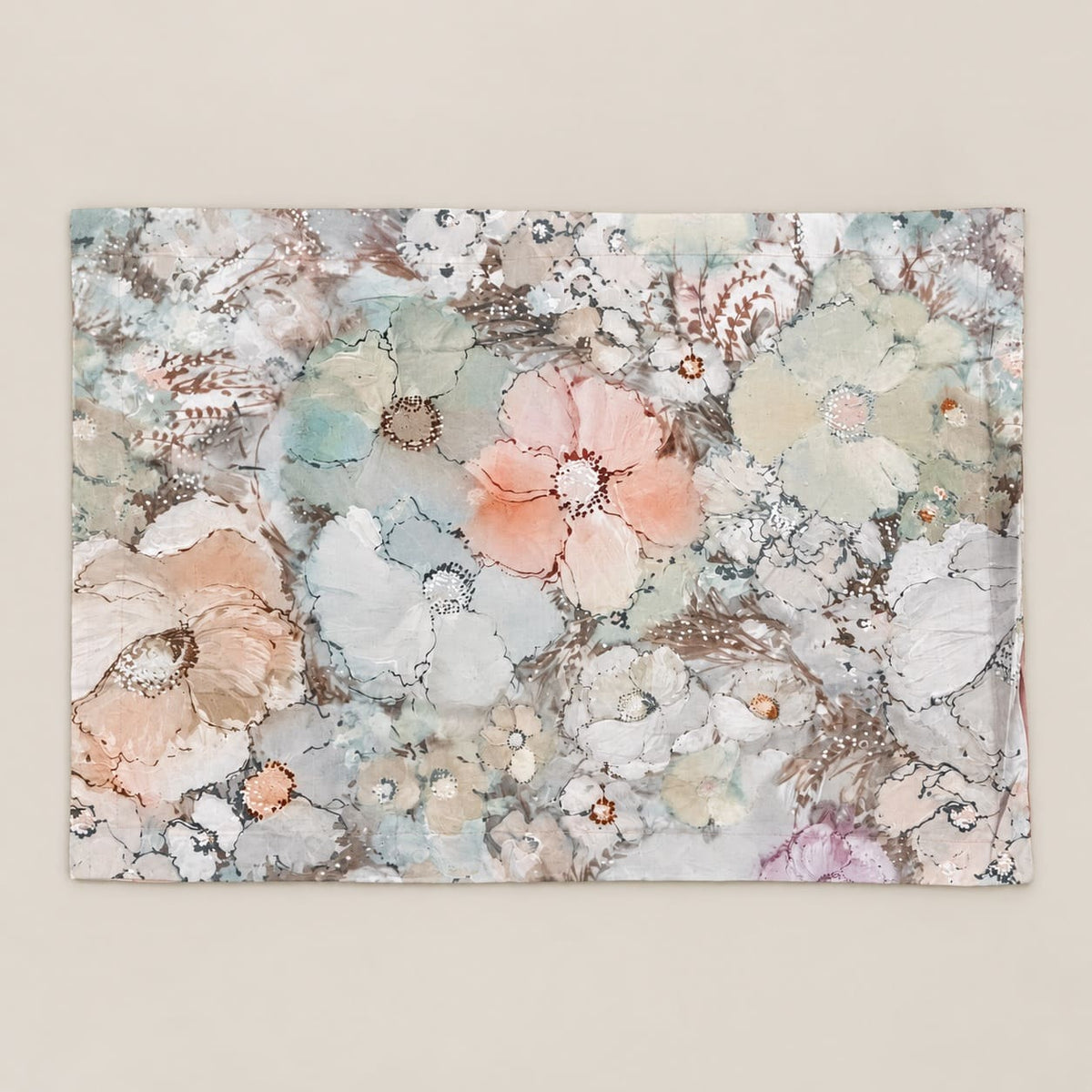 Nemesia Pastel Watercolour Bloom Tencel Jacquard Bed Sheet - Home Artisan
