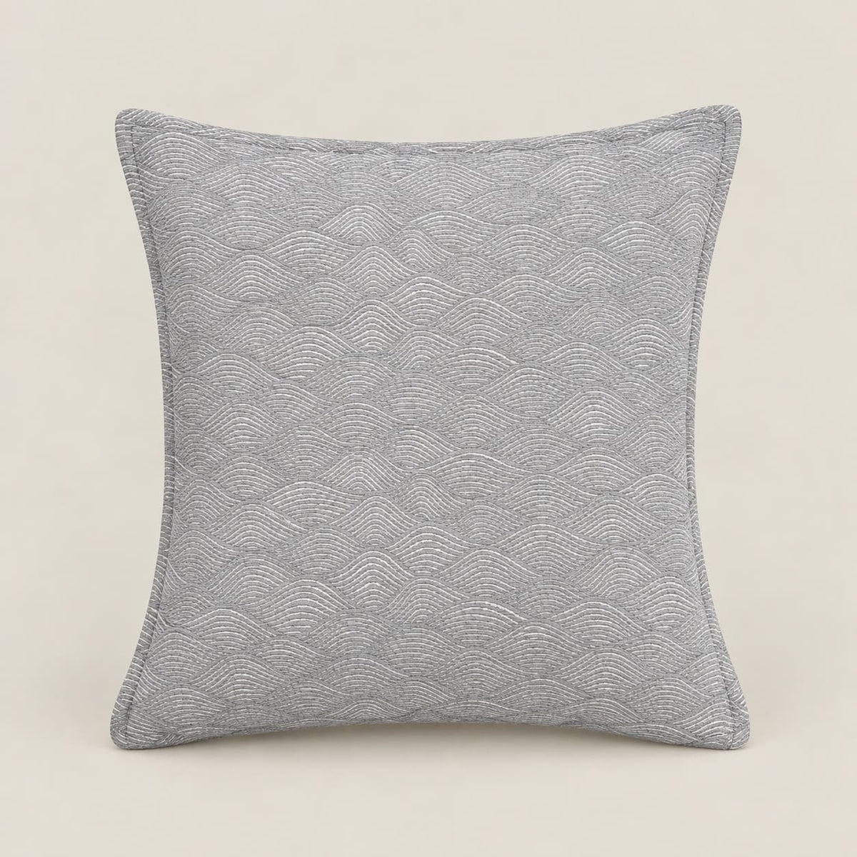 Dorian Silver Grey Wave Pattern Cushion Cover - Home Artisan