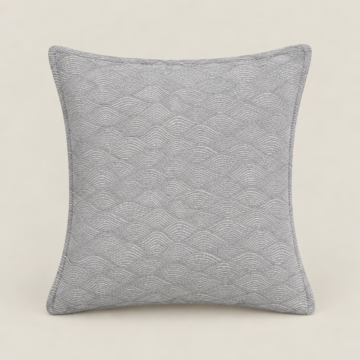 Dorian Silver Grey Wave Pattern Cushion Cover - Home Artisan