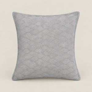 Dorian Silver Grey Wave Pattern Cushion Cover - Home Artisan