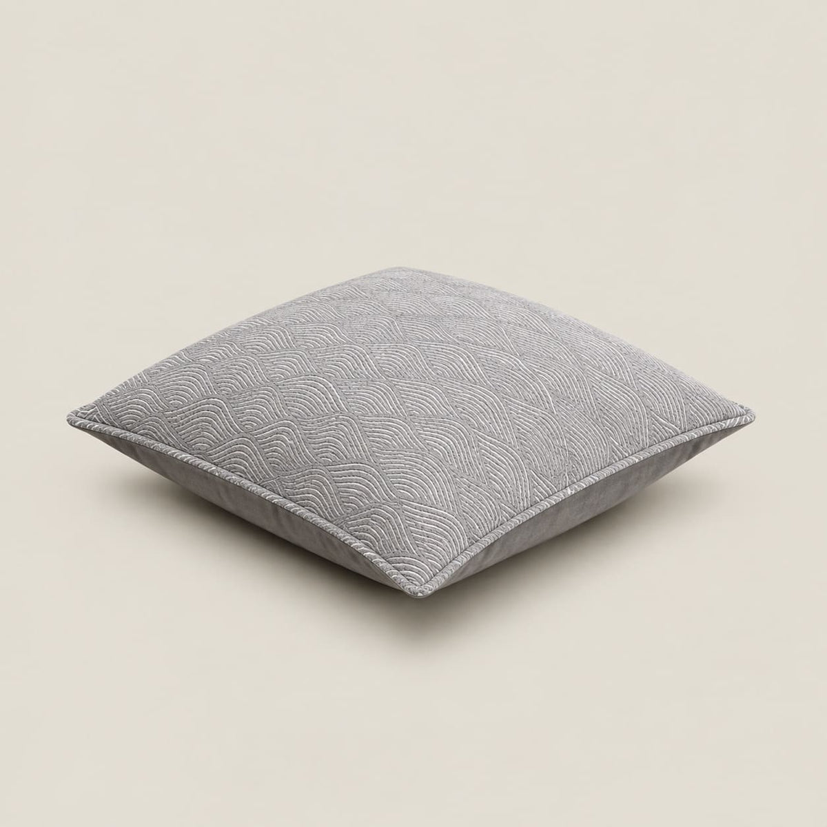 Dorian Silver Grey Wave Pattern Cushion Cover - Home Artisan