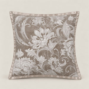 Aurelia Taupe Floral Cushion Cover - Home Artisan