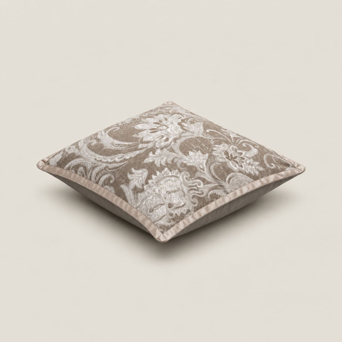 Aurelia Taupe Floral Cushion Cover - Home Artisan