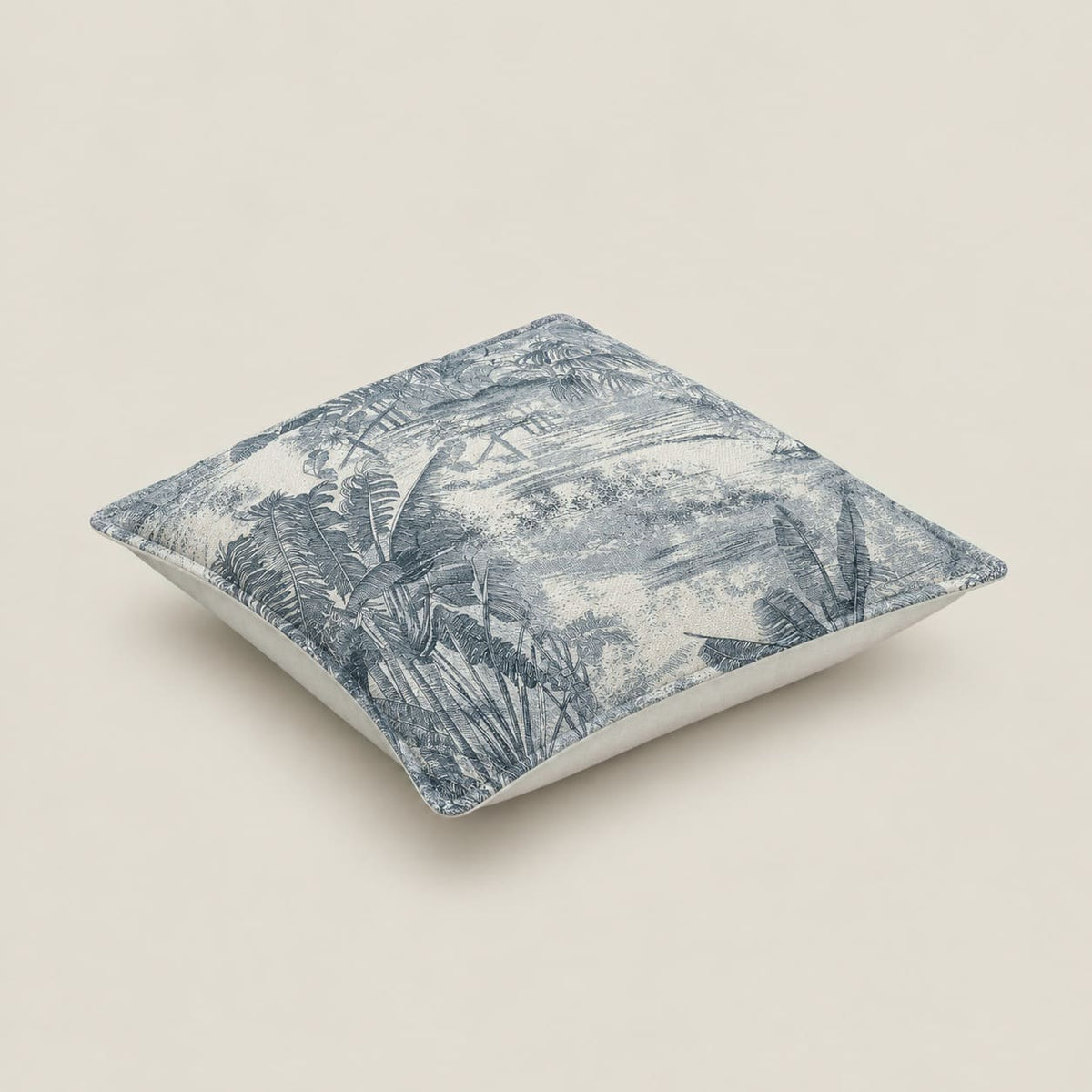 Mariner Blue Tropical Botanical Cushion Cover - Home Artisan