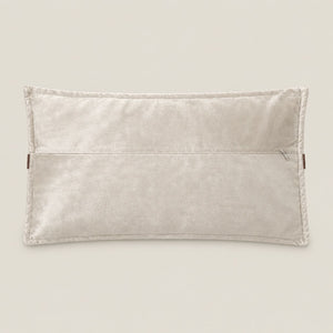 Hudson Taupe Rectangular Cushion Cover with Ring Detail - Home Artisan