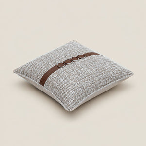 Hudson Taupe Cushion Cover with Ring Detail - Home Artisan