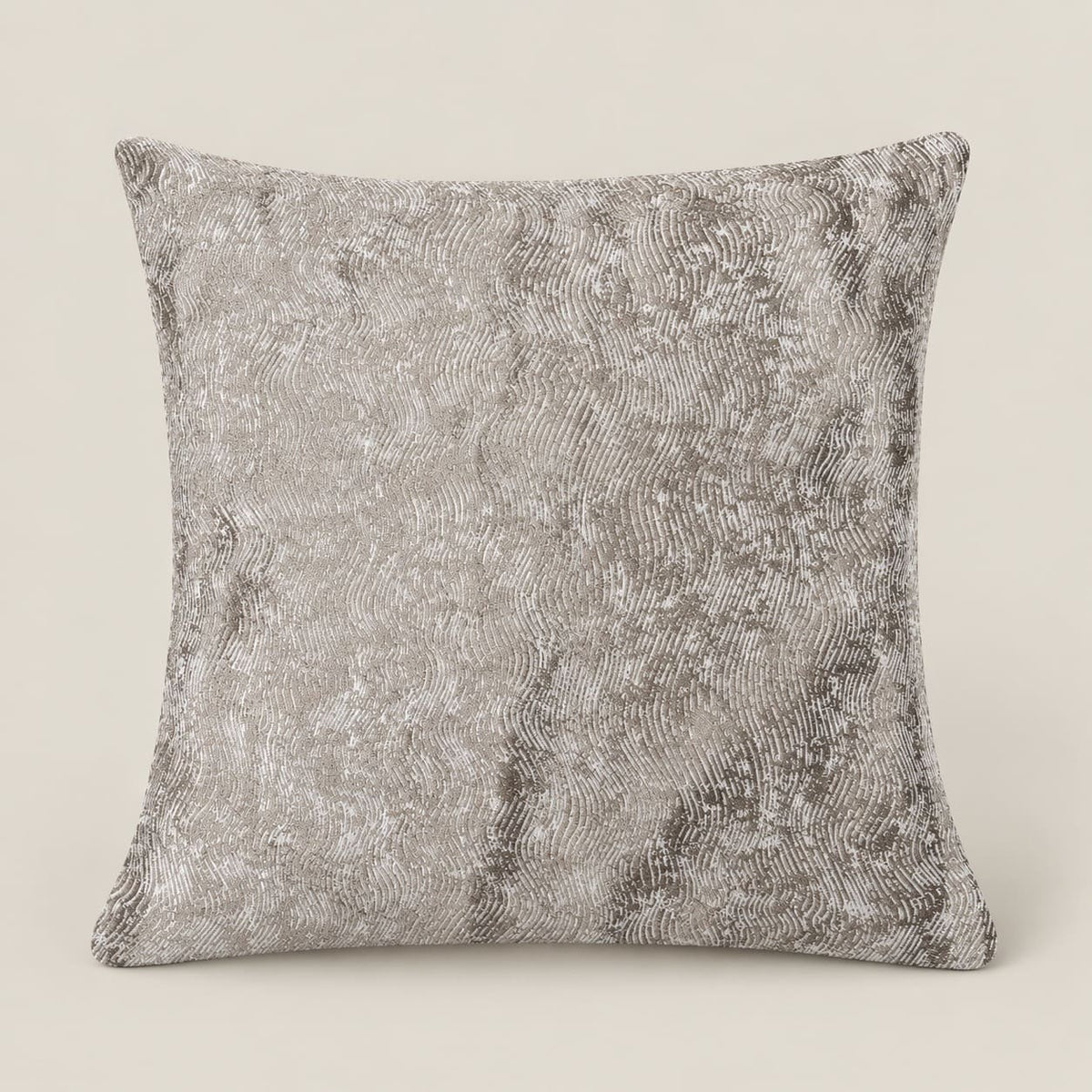 Sienna Taupe Abstract Ripple Cushion Cover - Home Artisan