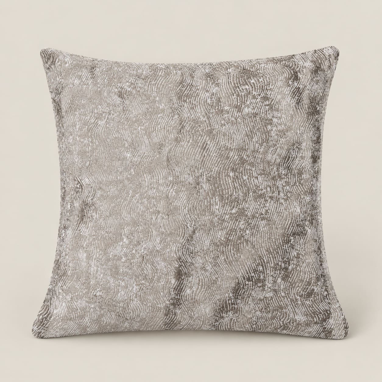 Sienna Taupe Abstract Ripple Cushion Cover - Home Artisan