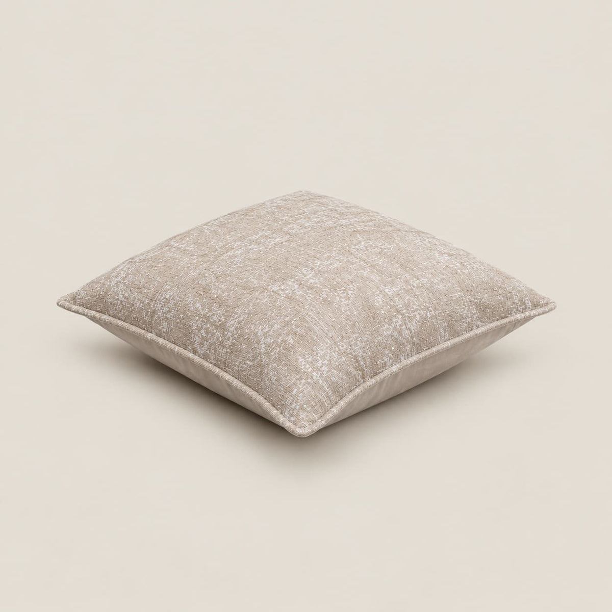 Solene Beige Textured Abstract Cushion Cover - Home Artisan