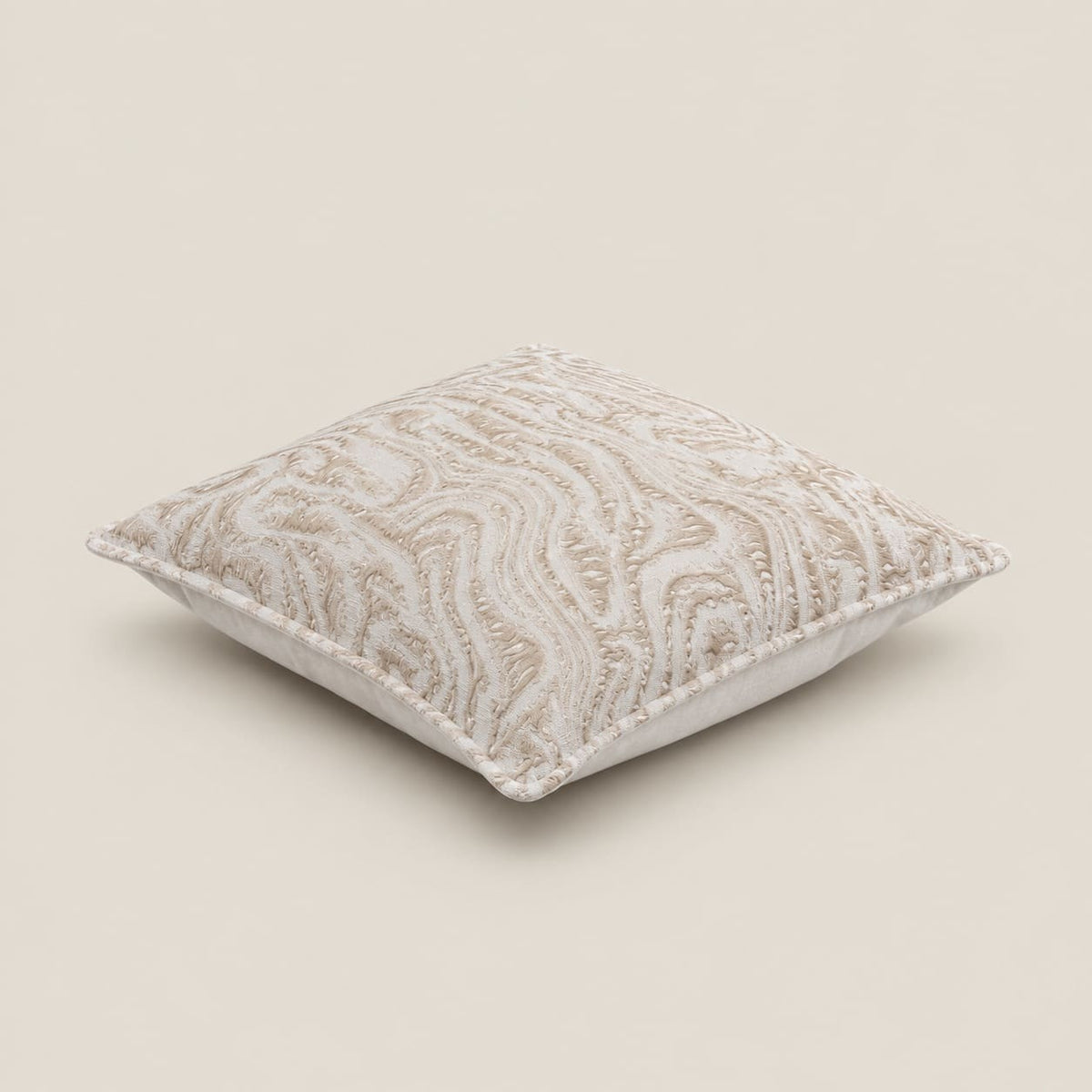 Rowan Ivory and Taupe Woodgrain Cushion Cover - Home Artisan