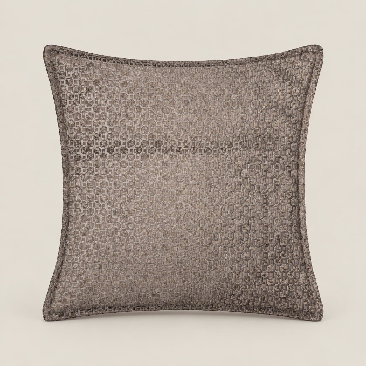 Cassian Bronze Taupe Geometric Cushion Cover - Home Artisan