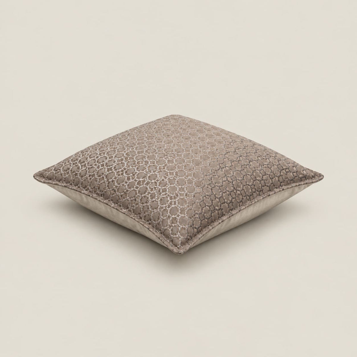 Cassian Bronze Taupe Geometric Cushion Cover - Home Artisan