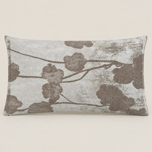 Fleur Ivory and Taupe Floral Rectangular Cushion Cover - Home Artisan