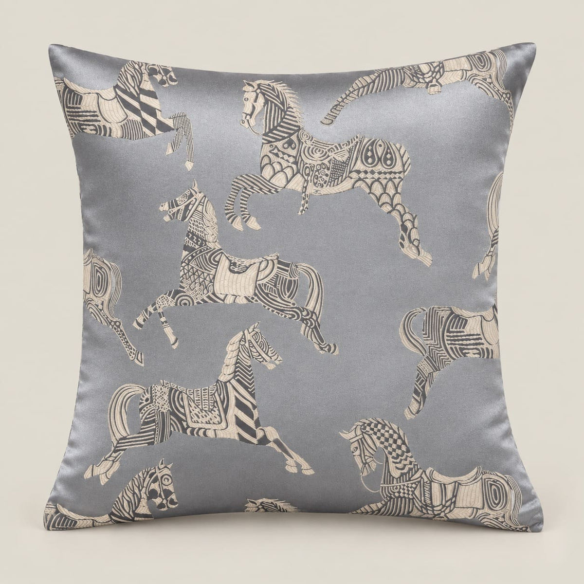 Paloma Slate Grey Equestrian Cushion Cover - Home Artisan