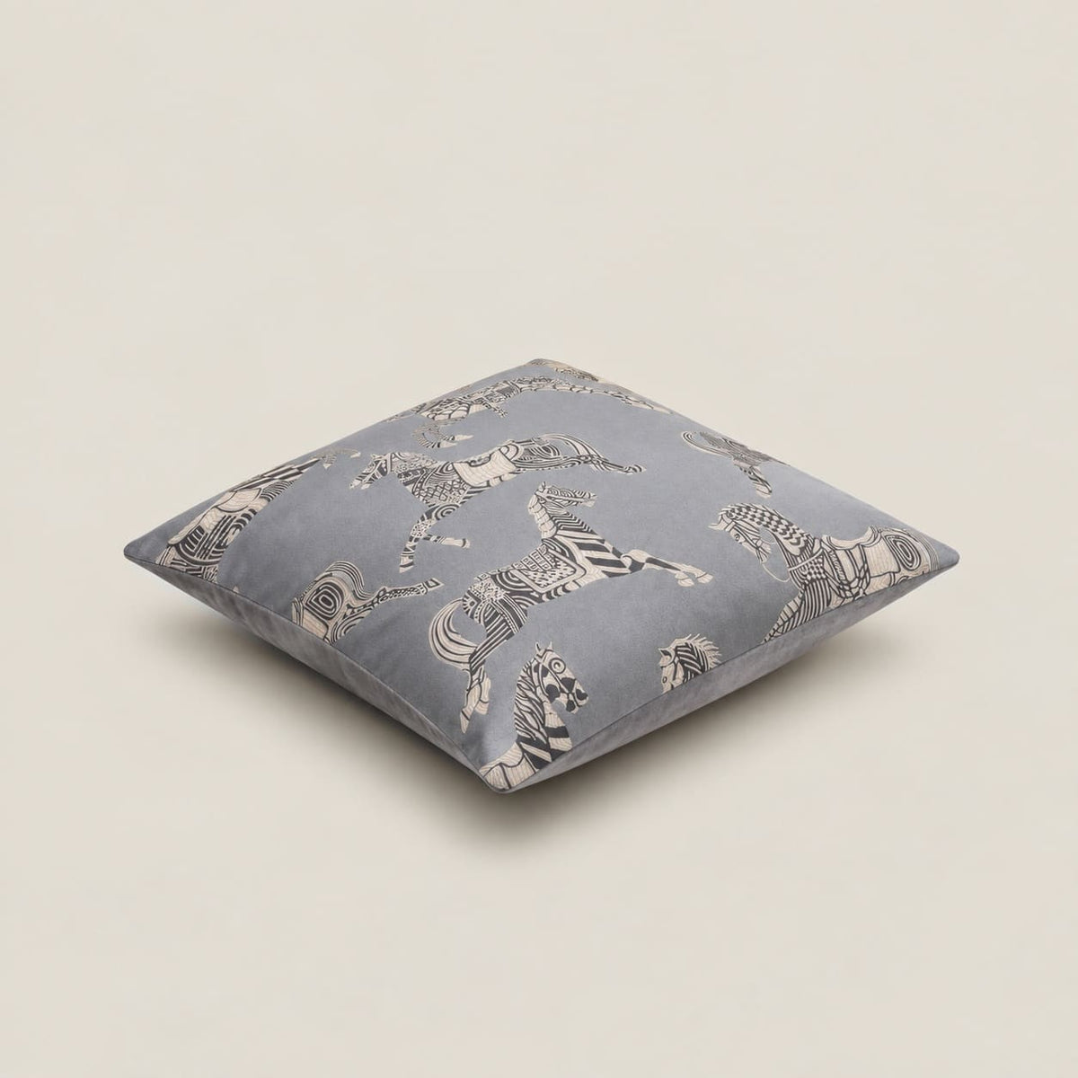 Paloma Slate Grey Equestrian Cushion Cover - Home Artisan