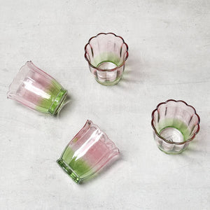 Clara Blush & Sage Ombre Drinking Glass (Short) - Set of 4 - Home Artisan
