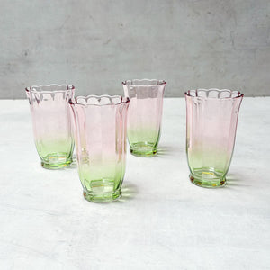 Clara Blush & Sage Ombre Drinking Glass (Tall) - Set of 4 - Home Artisan