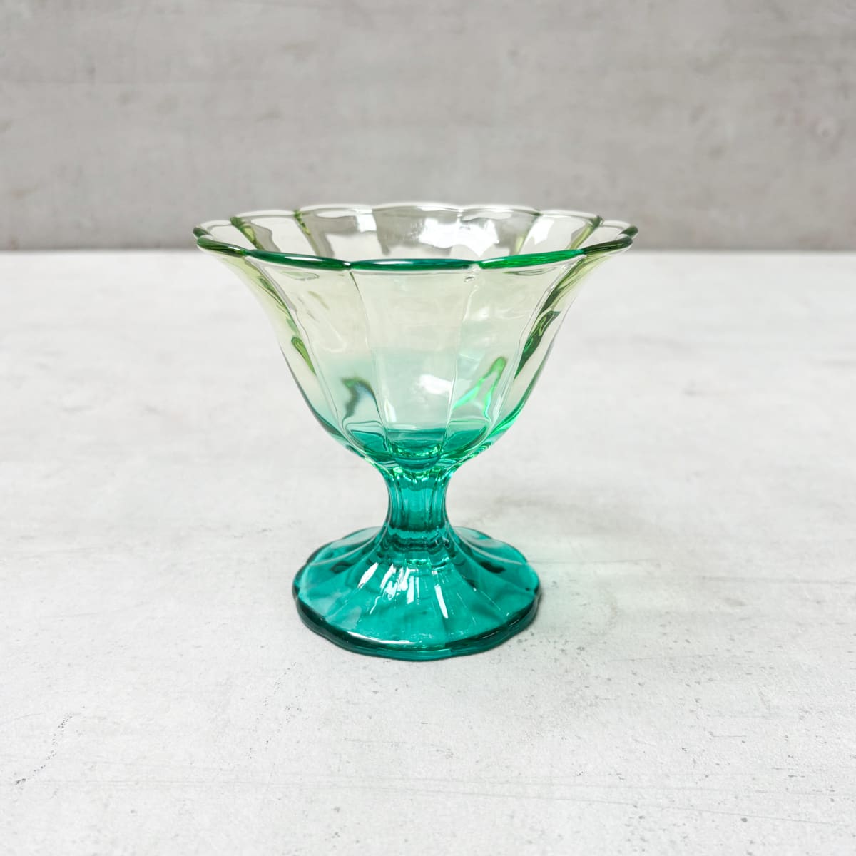 Serena Aqua & Amber Ombre Scalloped Dessert Bowl - Set of 6 - Home Artisan