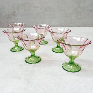 Clara Blush & Sage Ombre Dessert Bowl - Set of 6 - Home Artisan