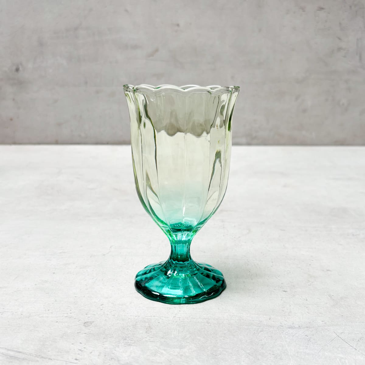 Serena Aqua & Amber Glass Goblet - Set of 6 - Home Artisan