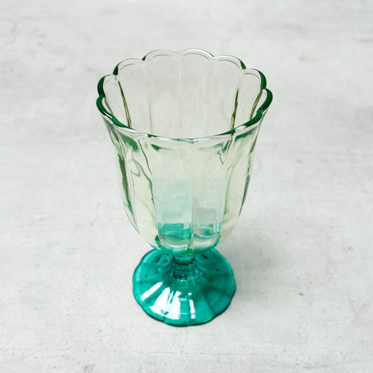 Serena Aqua & Amber Glass Goblet - Set of 6 - Home Artisan