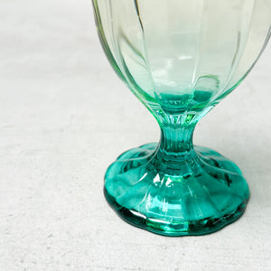 Serena Aqua & Amber Glass Goblet - Set of 6 - Home Artisan