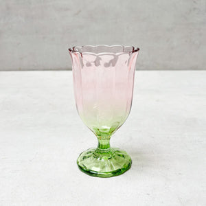 Clara Blush & Sage Ombre Glass Goblet - Set of 6 - Home Artisan