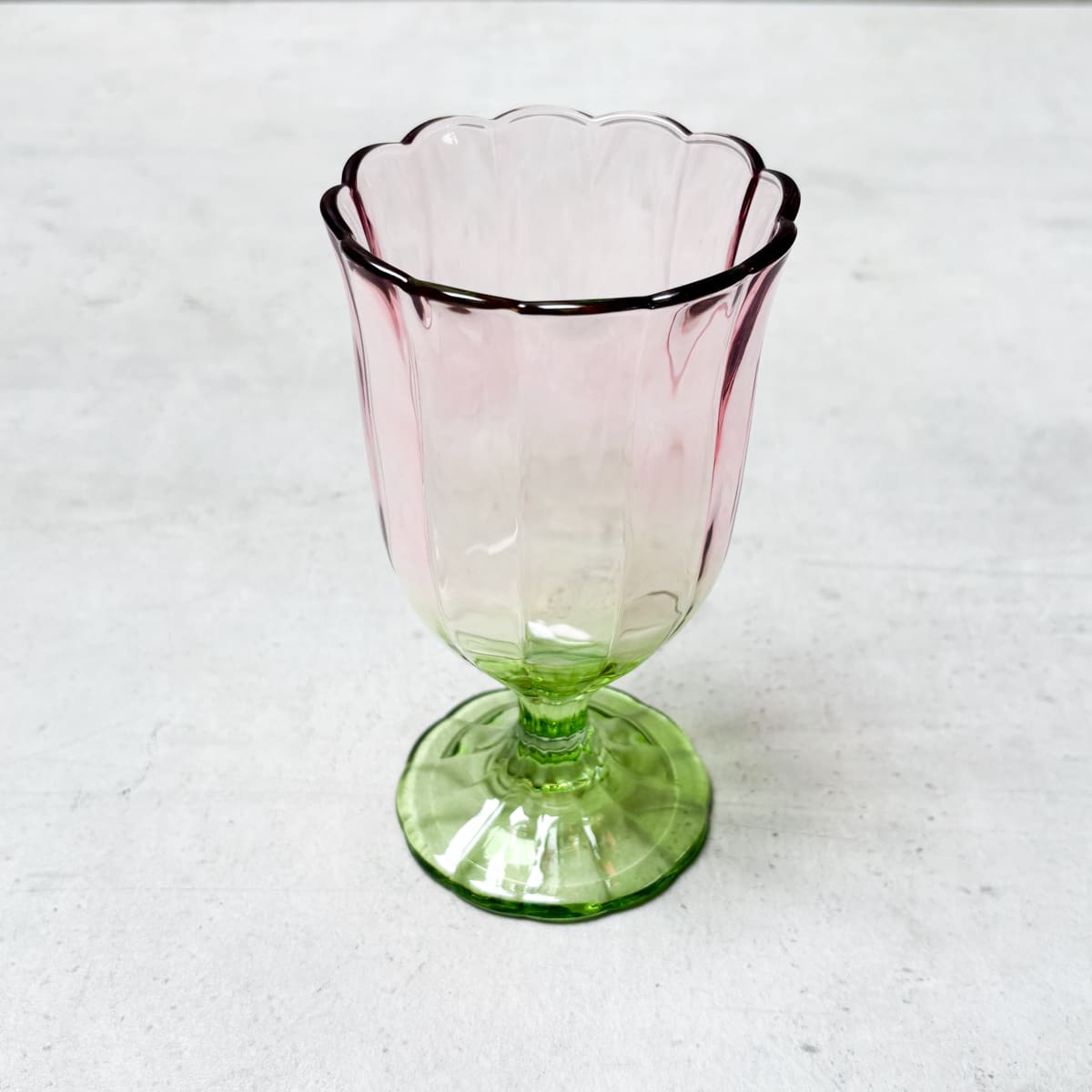 Clara Blush & Sage Ombre Glass Goblet - Set of 6 - Home Artisan