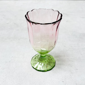 Clara Blush & Sage Ombre Glass Goblet - Set of 6 - Home Artisan