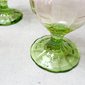 Clara Blush & Sage Ombre Glass Goblet - Set of 6