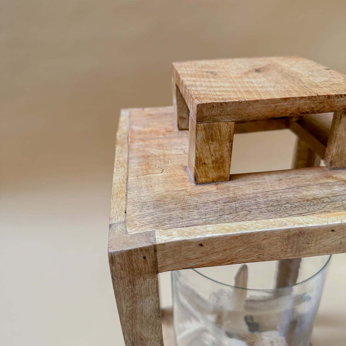 Terra Wooden Lantern - Home Artisan