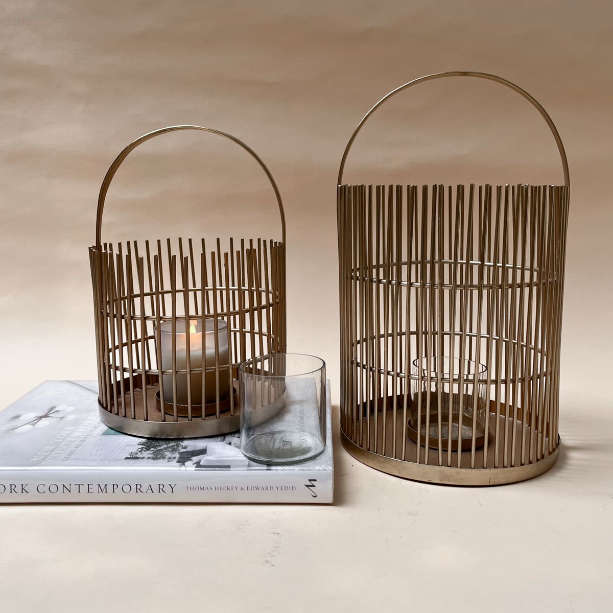 Klimt Golden Metal Lantern (Small)