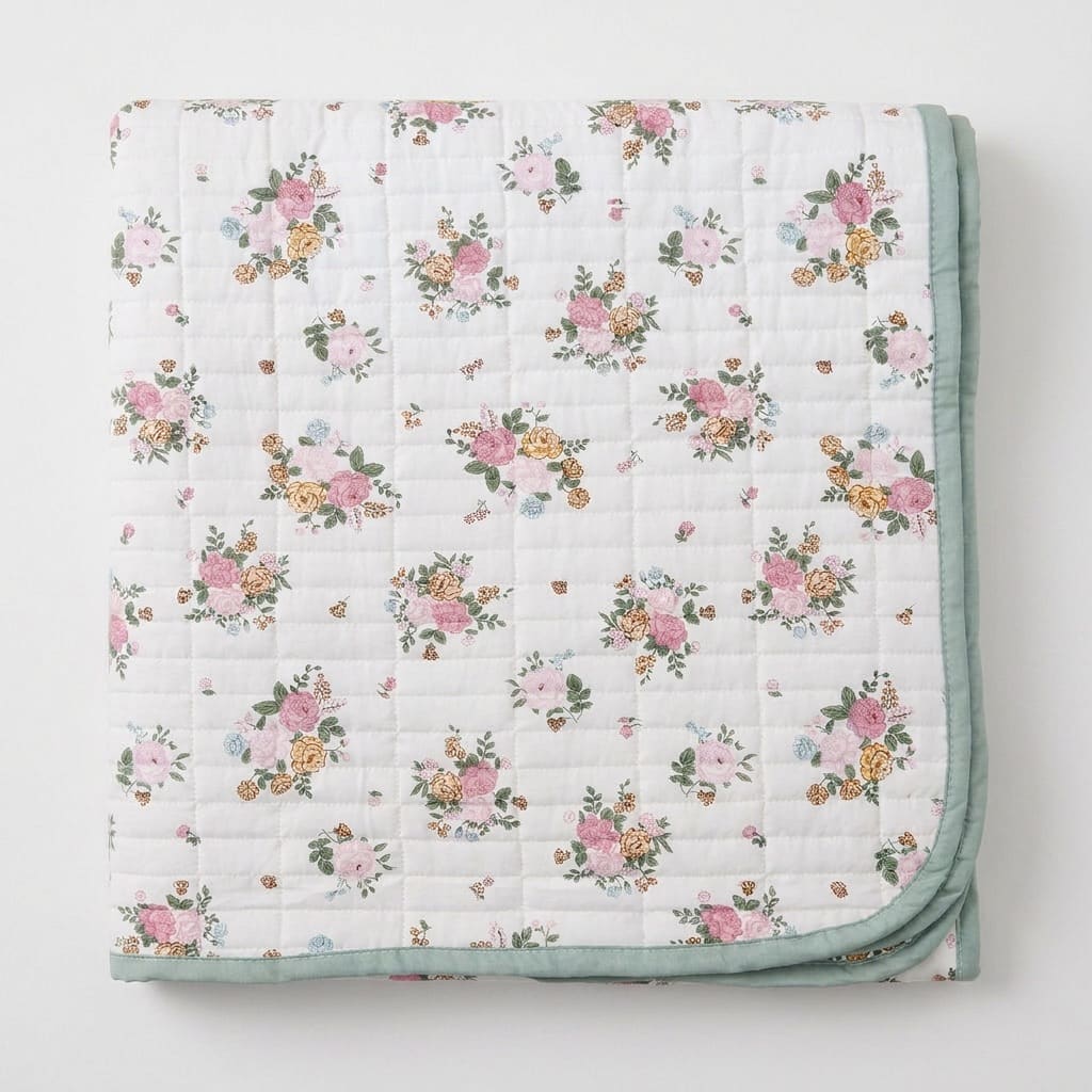 Artimesia Floral Double-Bed Cotton Comforter with Pillow Cases - Home Artisan