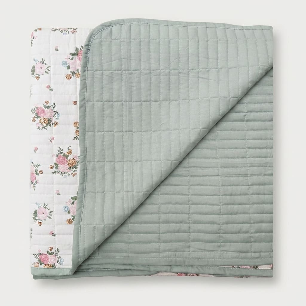 Artimesia Floral Double-Bed Cotton Comforter with Pillow Cases - Home Artisan