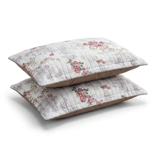 Eloise Floral Double-Bed Cotton Comforter with Pillow Cases - Home Artisan