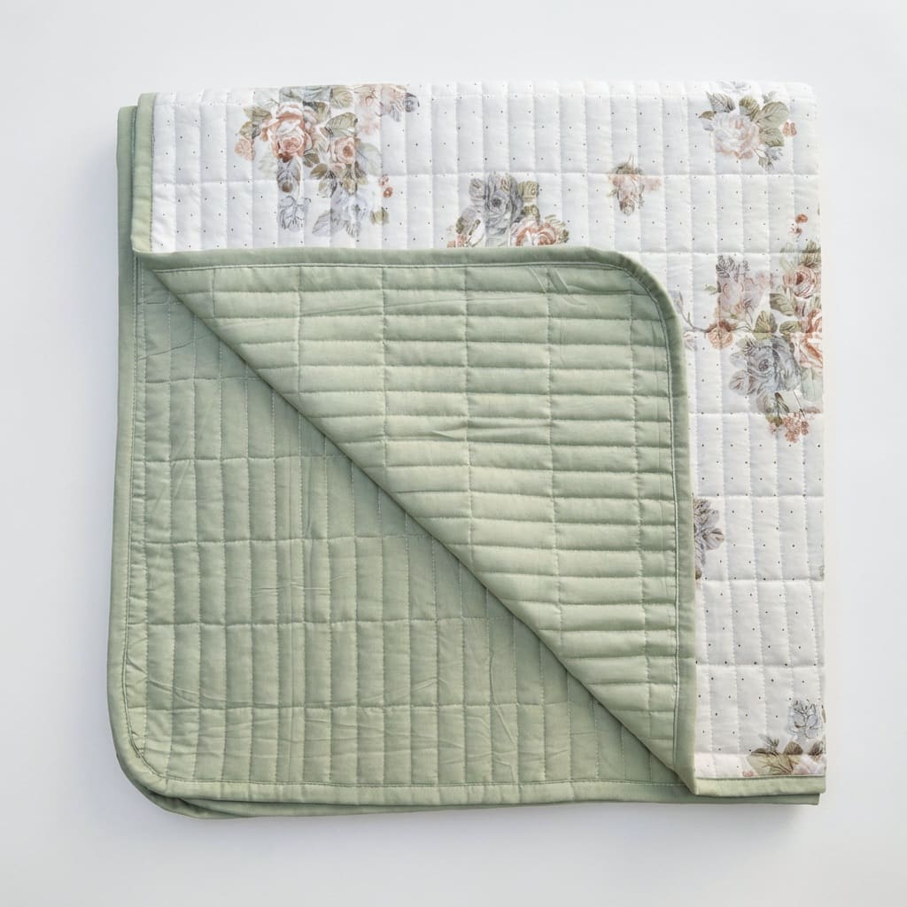 Sophie Floral Double-Bed Cotton Comforter with Pillow Cases - Home Artisan