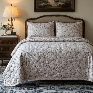 Ella Floral Double-Bed Cotton Comforter with Pillow Cases - Home Artisan