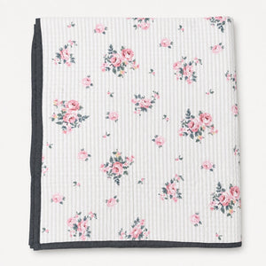 Camelia Petite Rose Stripe King-Size Cotton Comforter with Pillow Cases - Home Artisan