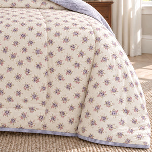 Azalea Lilac Bouquet King Size Comforter - Home Artisan