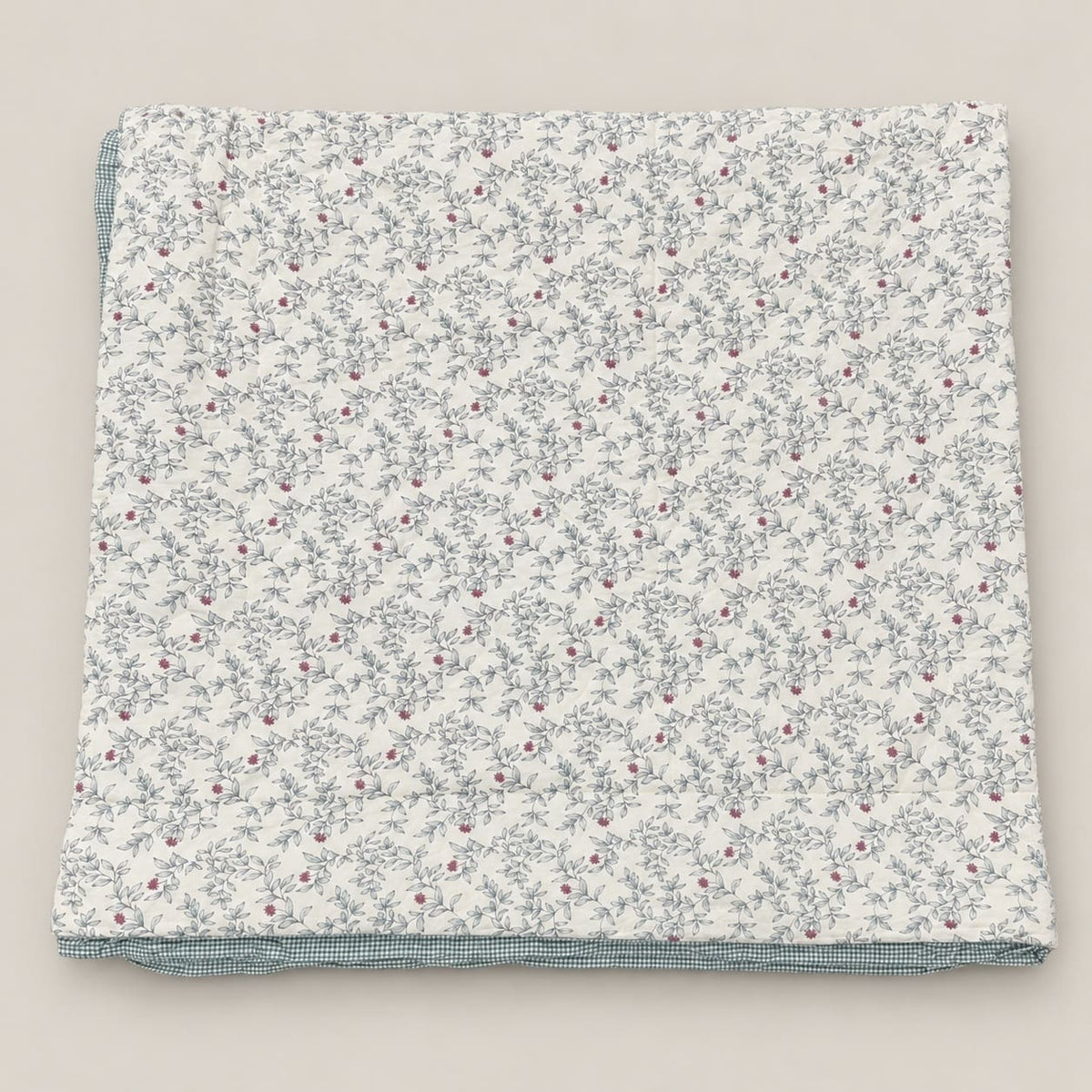 Camellia Blue Leaf and Pink Bud King Size Comforter - Home Artisan