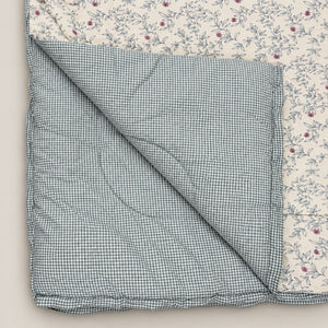 Camellia Blue Leaf and Pink Bud King Size Comforter - Home Artisan