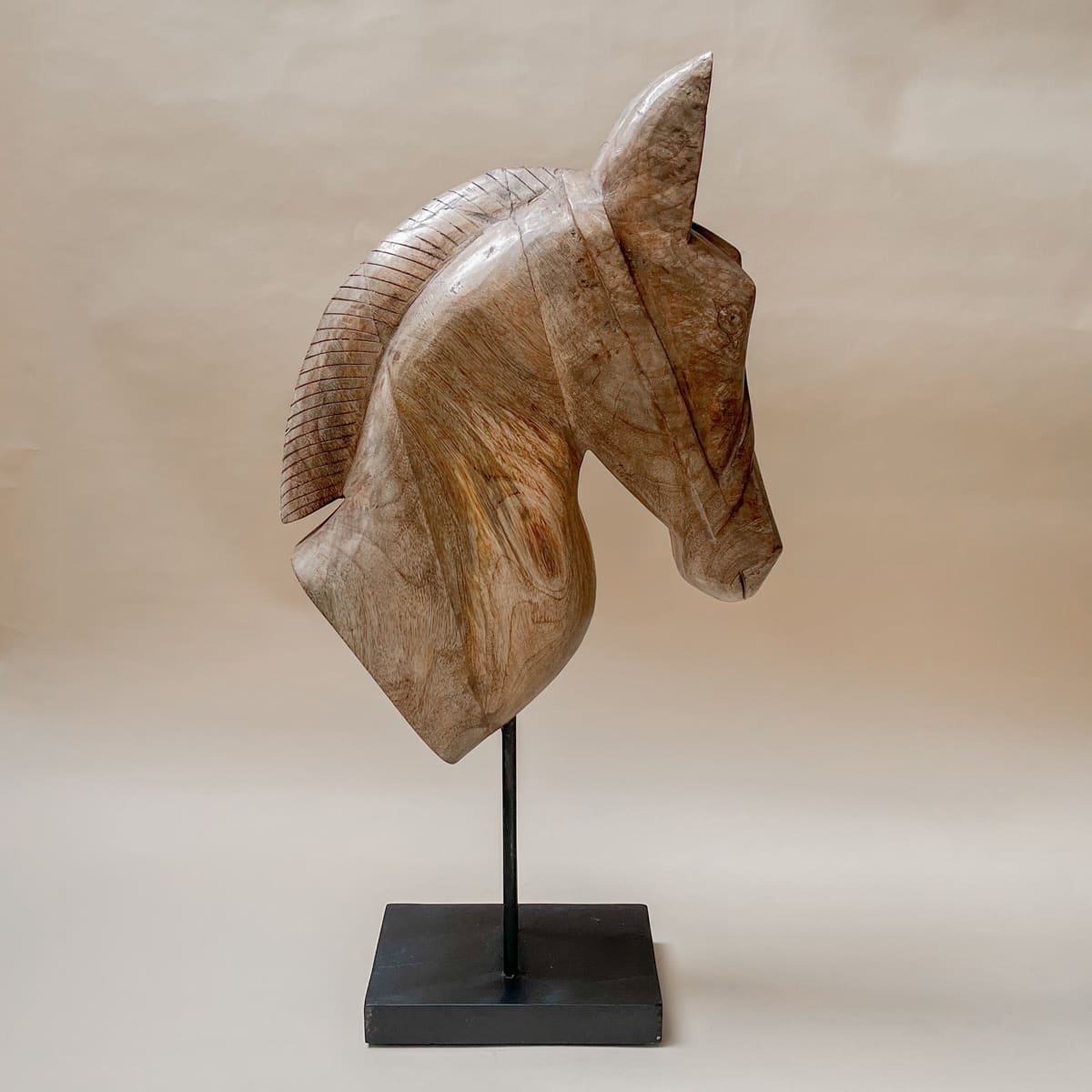 Gustav Wooden Horse Sculpture - Home Artisan