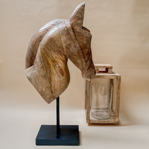 Gustav Wooden Horse Sculpture - Home Artisan