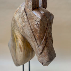 Gustav Wooden Horse Sculpture - Home Artisan