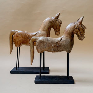 Leopold Wooden Horse Sculpture (Large) - Home Artisan