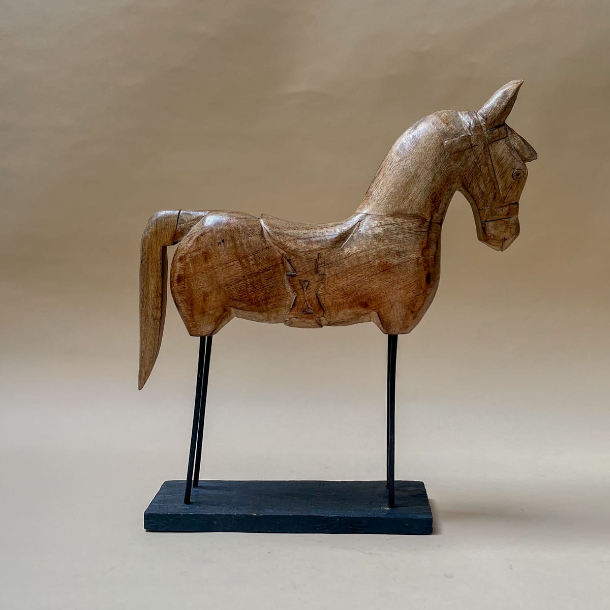 Leopold Wooden Horse Sculpture (Large) - Home Artisan