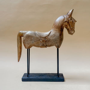 Leopold Wooden Horse Sculpture (Small) - Home Artisan